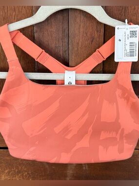 lululemon athletica Coral Print Adjustable-Strap Sports Bra